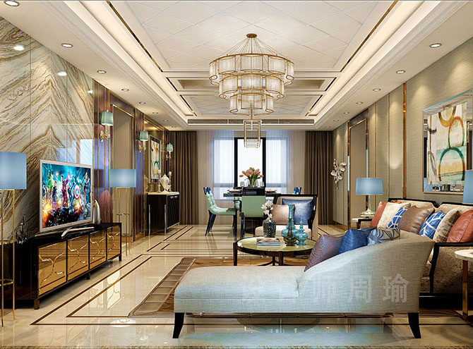 美女3级北操世纪江尚三室两厅168平装修设计效果欣赏